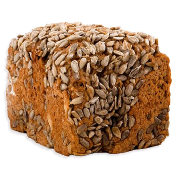 Ballaststoffreiches Brot hergestellt aus Urdinkelkorn und Sauerteig, mit Sonnenblumenkernen.