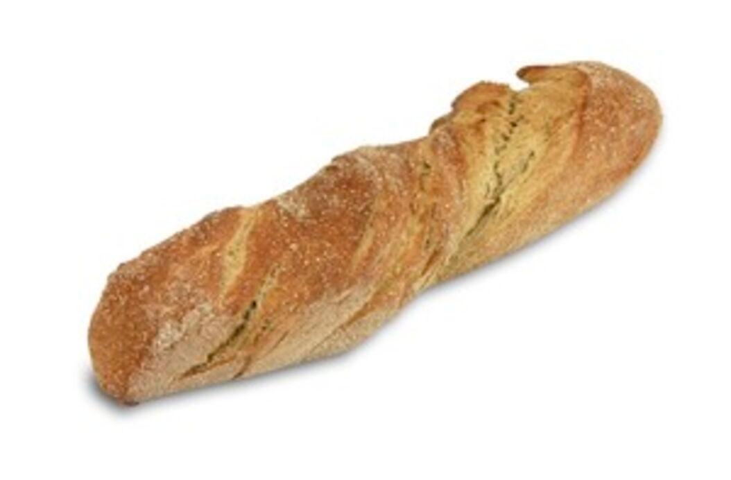 Dunkles, lang geführtes Brot.