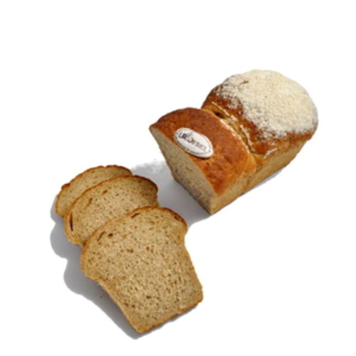 Dieses Brot hat einen kräftigen Geschmack und eine saftige Kruste. Es wird ohne Weizenmehl hergestellt. Gewicht klein: 210g